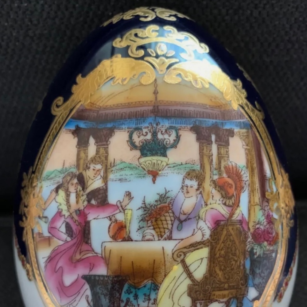 Vintage Limoges Big Porcelain Egg
